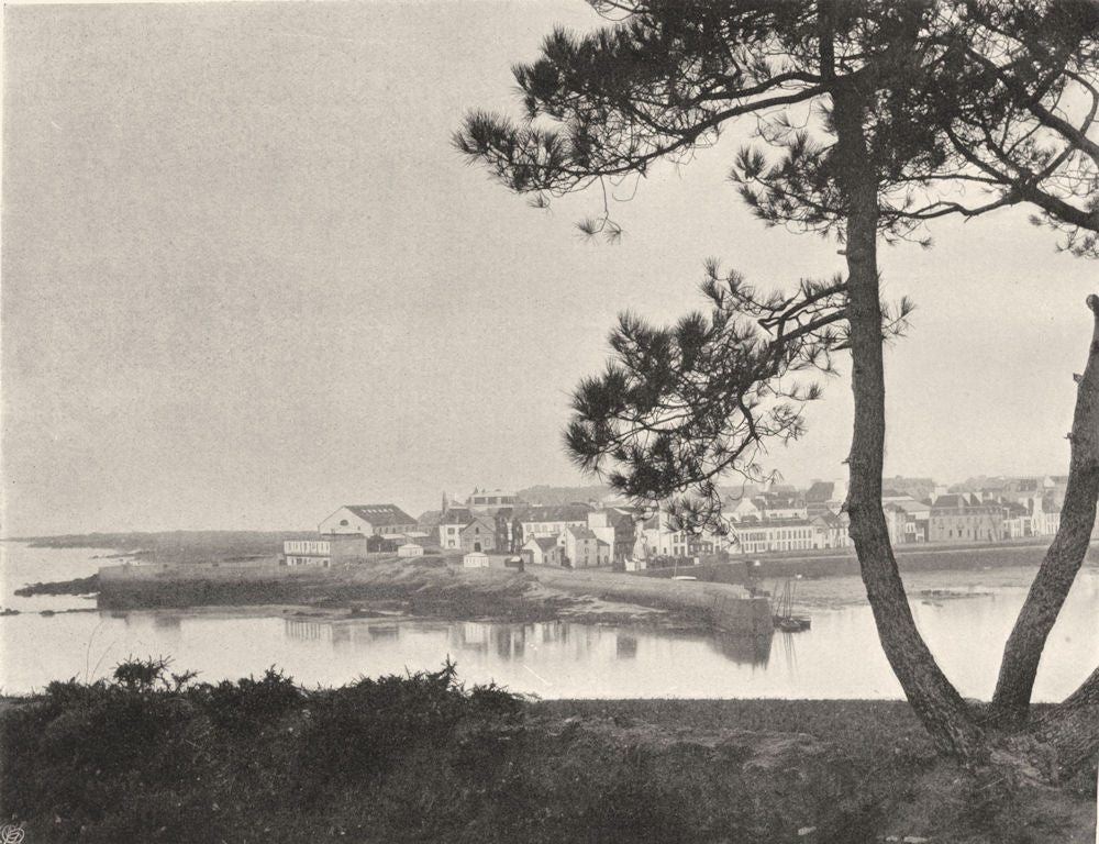 FINISTÈRE. Vue générale de Concarneau 1903 old antique vintage print picture